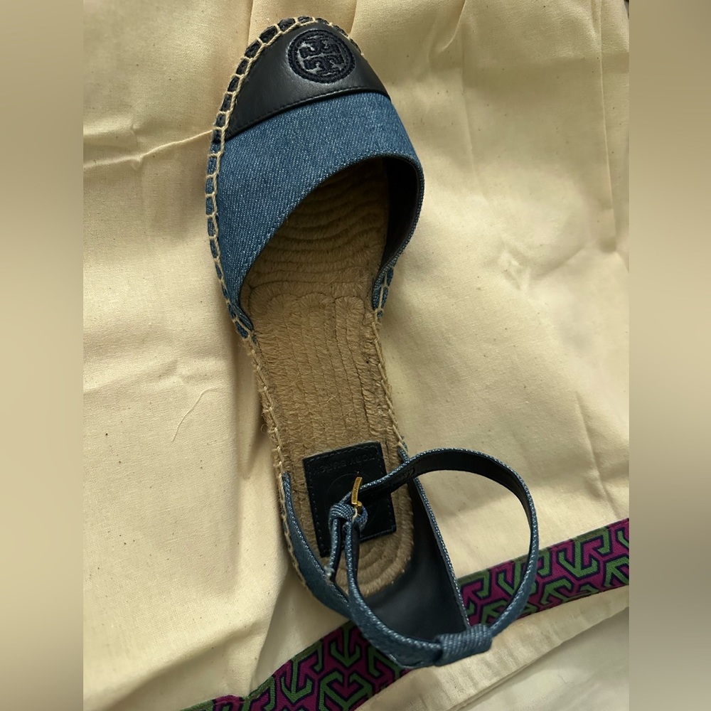 Denim ankle strap Tory Burch sandal